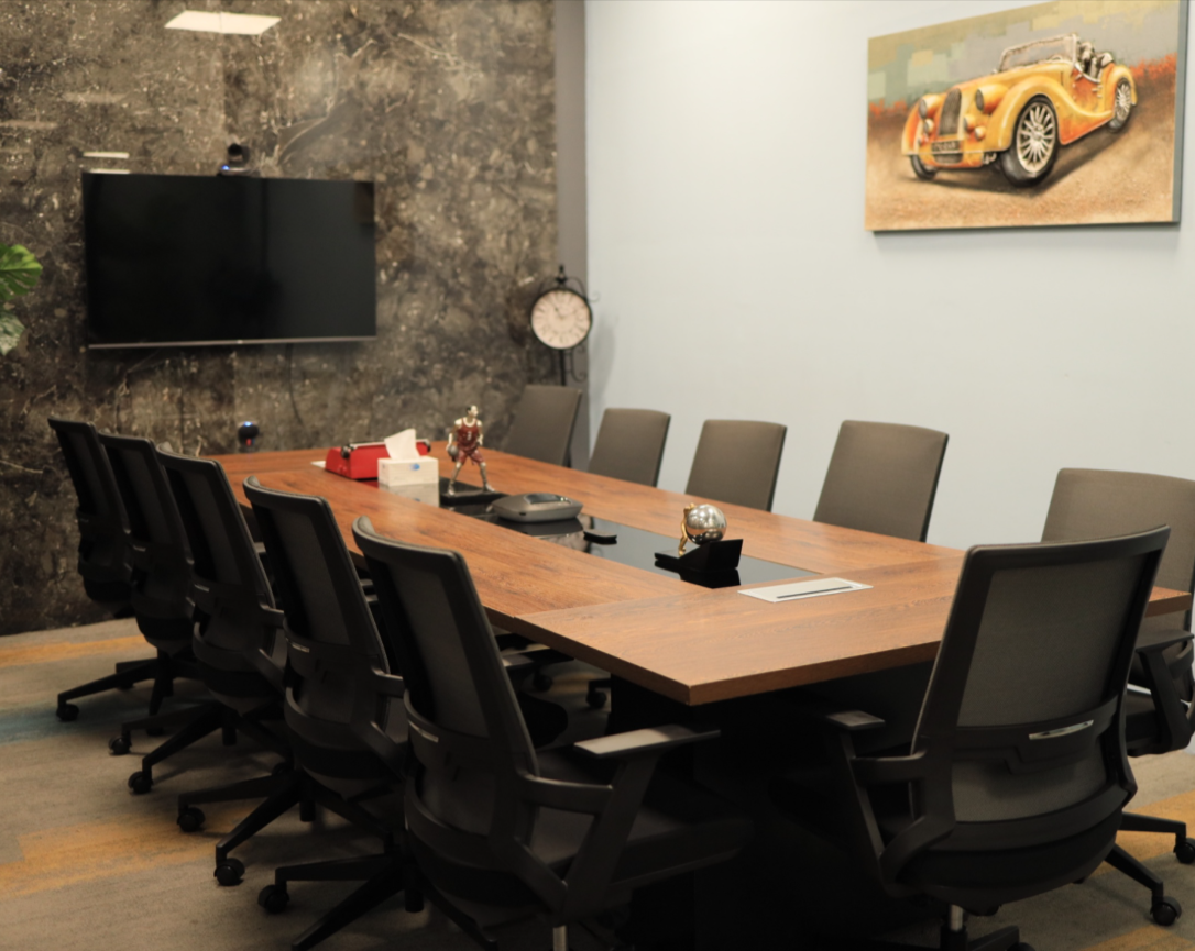A secure facility monitoring center representing compliance and information security